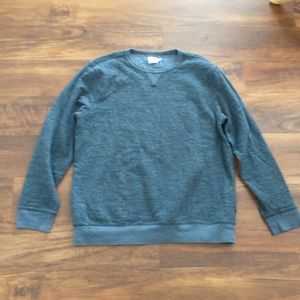 Faherty Heather Navy Crewneck Pullover XL